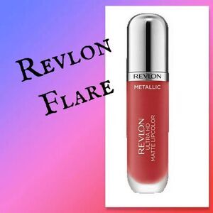 New Revlon Ultra HD Metallic Matte Liquid Lipcolor, Liquid Lipstick, 100% Flare